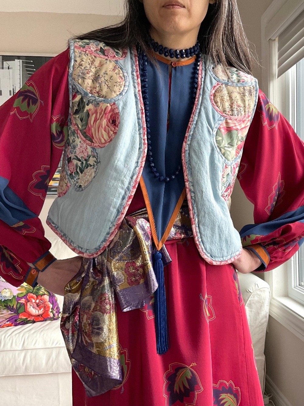 Suttles and Seawinds quilted reversible vest